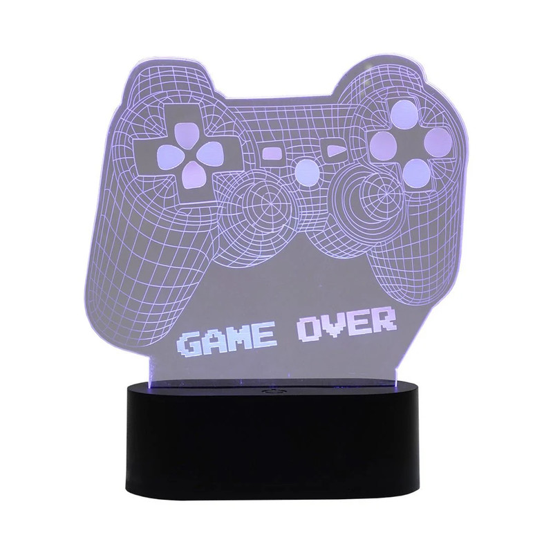 Led Neon 3D Controller Game Over Shape - إضاءة